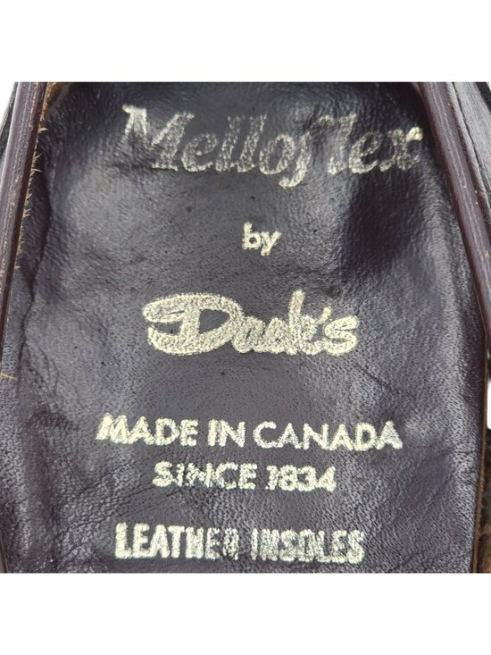 Vintage Melloflex Dacks Mens 9.5 Brown Leather Canada Dress Shoes Bit Loafers main image 10